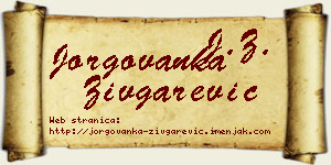 Jorgovanka Zivgarević vizit kartica